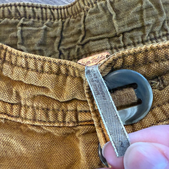 Free People Ochre Linen Pants Size 2 - Picture 5 of 8